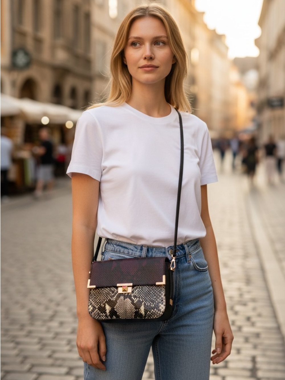 Rebecca Minkoff Snake-Print Shoulder Bag